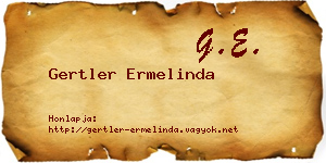 Gertler Ermelinda névjegykártya